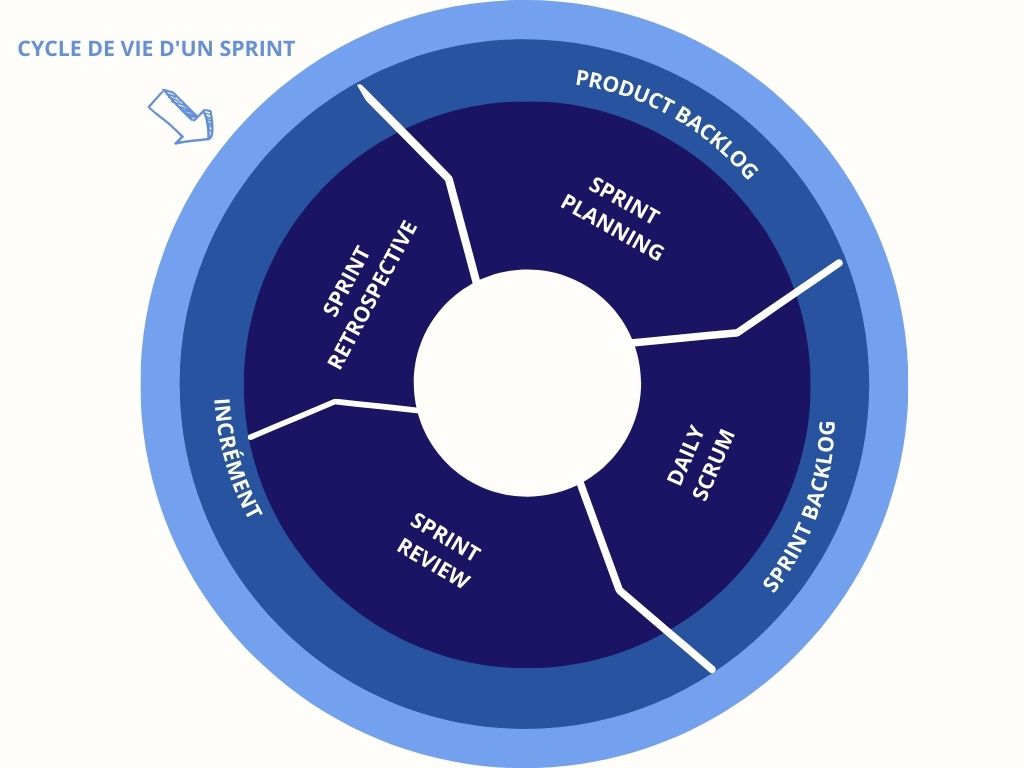 le cycle de vie d'un sprint scrum